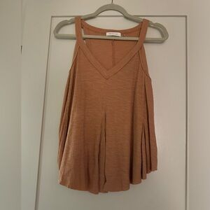 Mustard Seed Terracotta V-Neck Sleeveless Tank Top